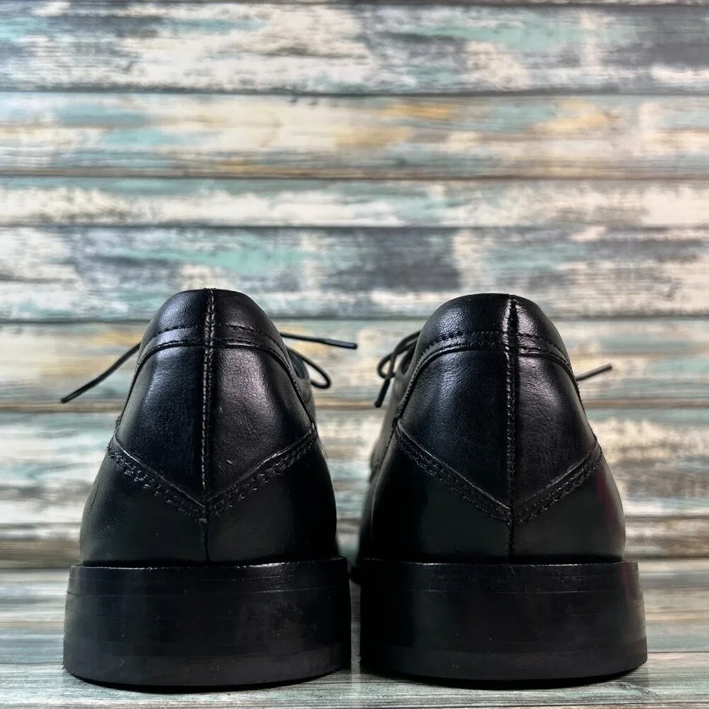 Florsheim Oxfords Mens 10.5D Welles Black Calfskin Leather Dress Shoes Cap Toe